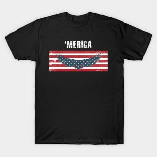 Eagle 'Merica Stars and Stripes T-Shirt